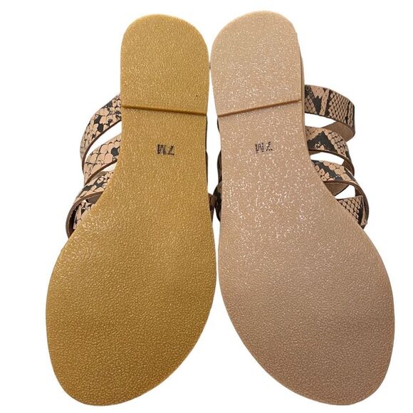 COCONUTS by MATISSE Ladylike Taupe Snake Wedge Sandals NEW 7 - Picture 5 of 5